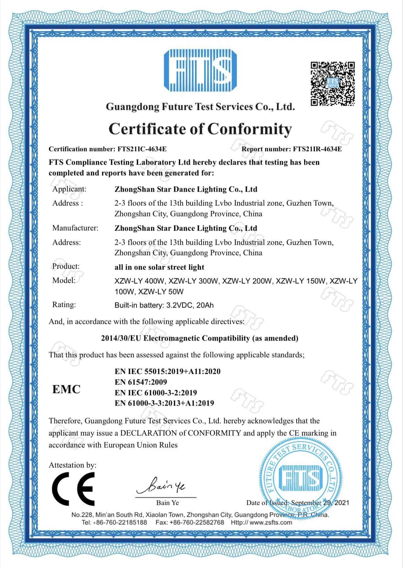 CE ENC certificate